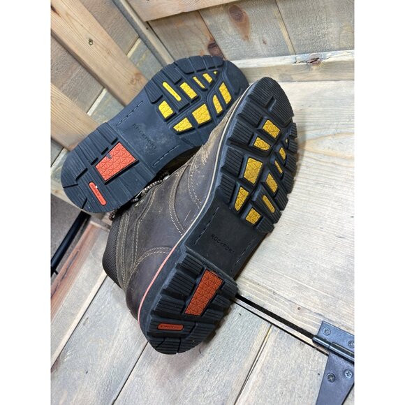 Rockport HydroShield US10 Brown Leather Waterproof Mens Boots Adiprene by Adidas - Picture 11 of 12